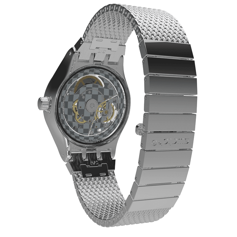 YIS407GB Reloj Swatch Sistem Kaki unisex correa mesh 42mm