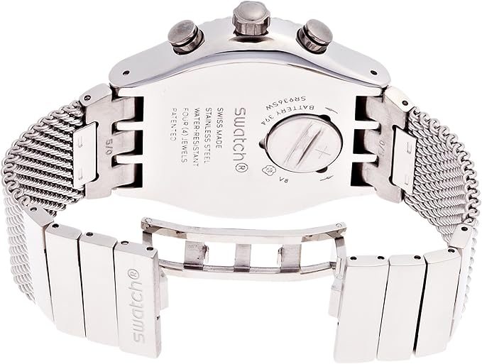 YVS401GB Reloj Swatch Blackie de hombre pulsera mesh 42mm