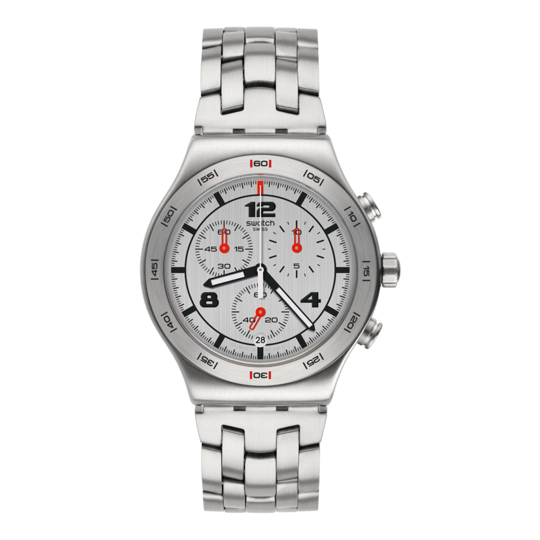 YVS447G Reloj Swatch Silver Again de hombre correa de metal 43 mm