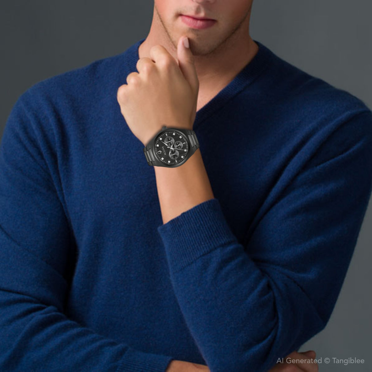 98D173 Reloj Bulova Diamond Accent de caballero pulsera de metal