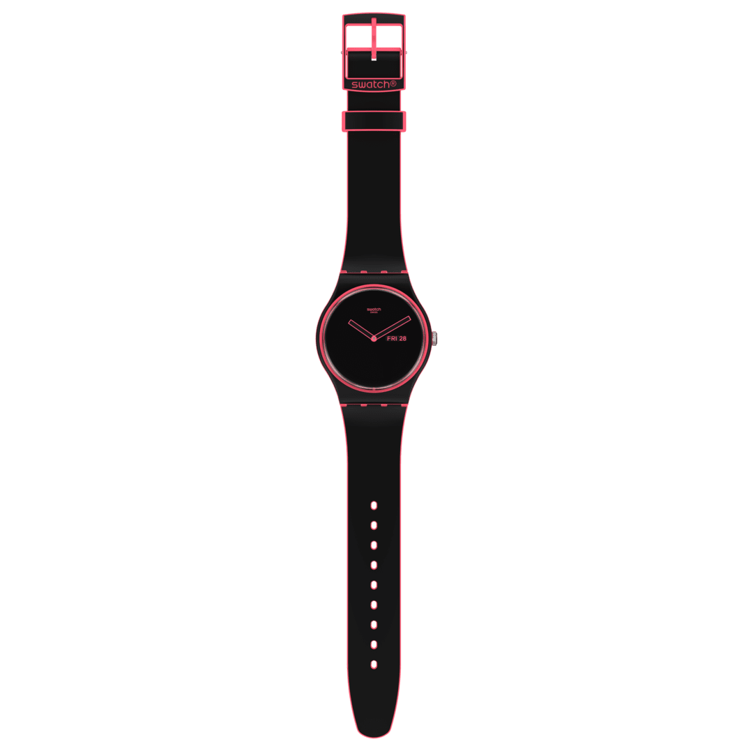 SO29P700 Reloj Swatch Minimal Line Pink unisex banda de caucho