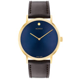 0607743 Reloj Movado Signature de hombre pulsera de cuero 40 mm