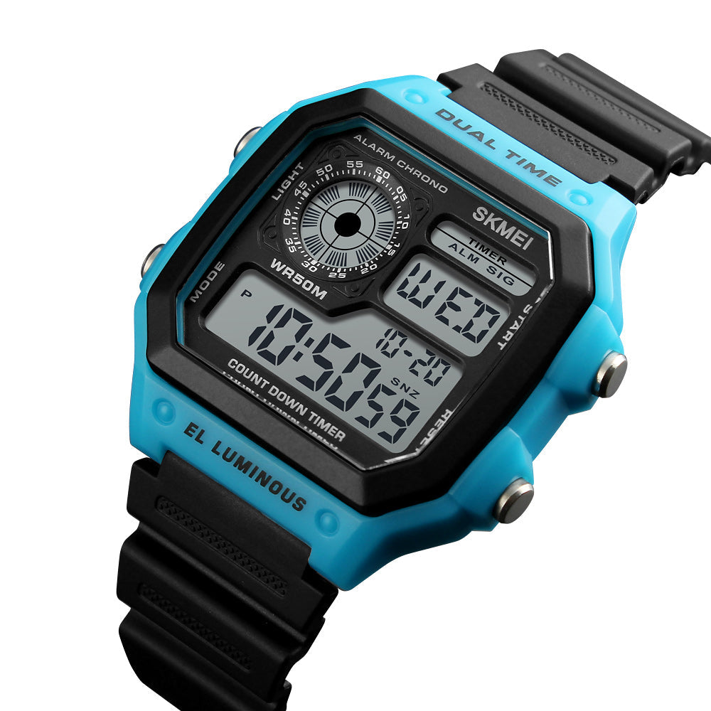 1299 Reloj Skmei para caballero deportivo digital pulsera de caucho