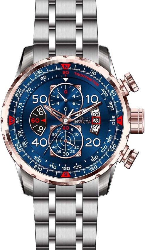 Invicta Aviator Reloj para Hombre Pulsera de Acero Inoxidable