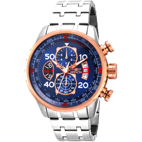 Invicta Aviator Reloj para Hombre Pulsera de Acero Inoxidable