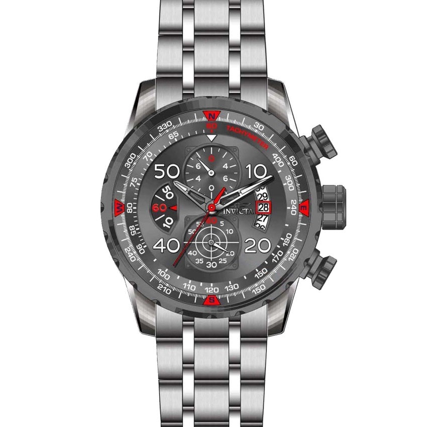 17204 Invicta Aviator Reloj para Hombre Pulsera de Acero Inoxidable