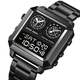 2204 Skmei Reloj para hombre pulsera de metal doble hora