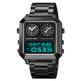 2204 Skmei Reloj para hombre pulsera de metal doble hora