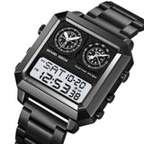 2204 Skmei Reloj para hombre pulsera de metal doble hora