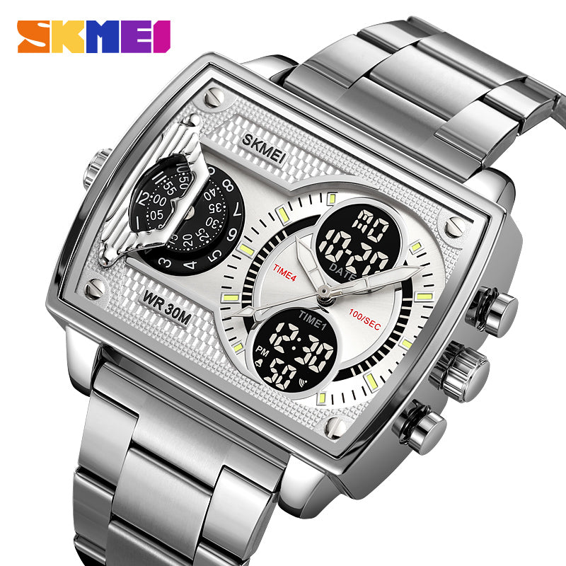 2229 Reloj Skmei para hombre pulsera de metal cuadrado