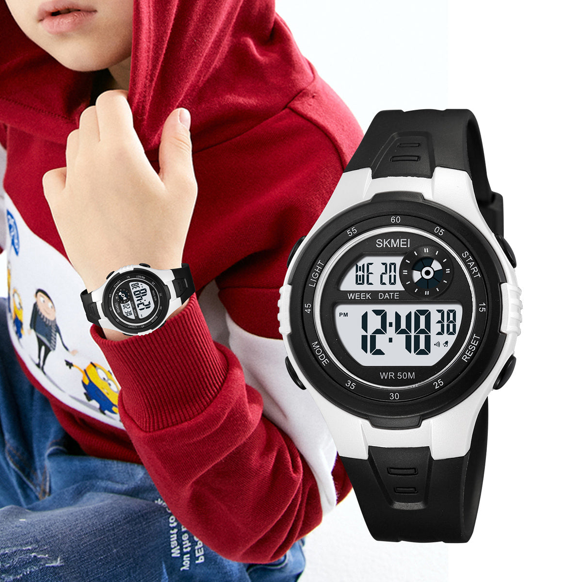 2280 Reloj Skmei para niños pulsera de resina digital