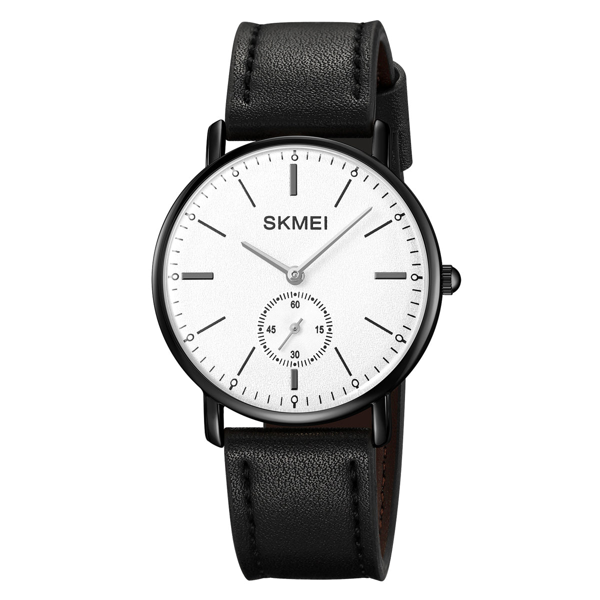 2308 Reloj Skmei para hombre pulsera de cuero redondo