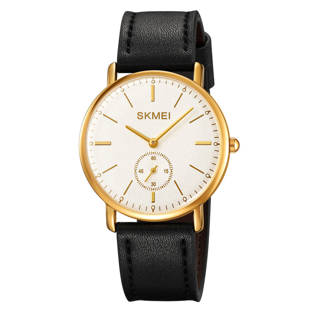 2308 Reloj Skmei para hombre pulsera de cuero redondo