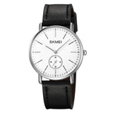 2308 Reloj Skmei para hombre pulsera de cuero redondo