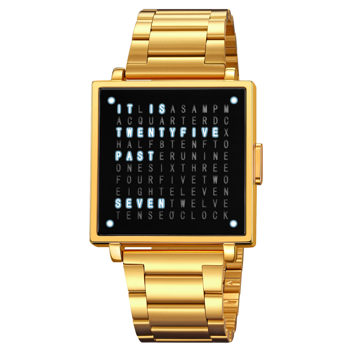 2312 Reloj Skmei Unisex digital pulsera de metal