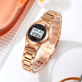 2334 Reloj Skmei para mujer pulsera de metal digital