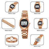 2334 Reloj Skmei para mujer pulsera de metal digital