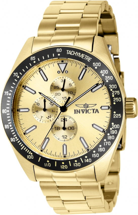 Reloj Invicta Aviator para hombre banda de metal 45 mm