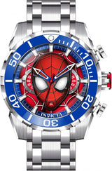 Reloj Invicta Marvel Spiderman de hombre pulsera de acero inoxidable 50 mm