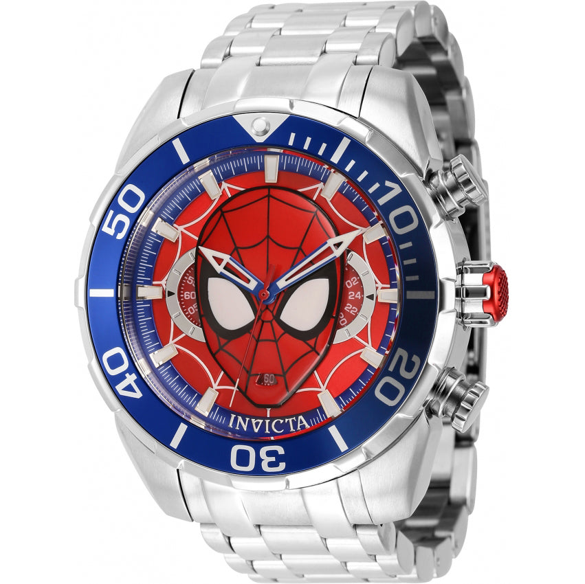 Reloj Invicta Marvel Spiderman de hombre pulsera de acero inoxidable 50 mm