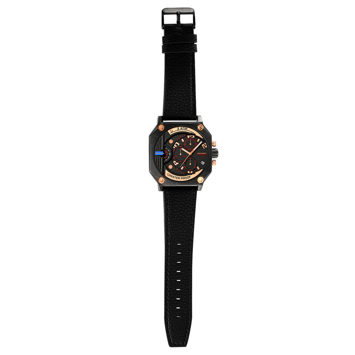 9343 Reloj Skmei para caballero pulsera de piel