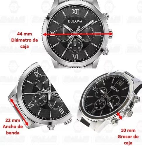 96A212 Reloj Bulova Classic para caballero pulsera de metal