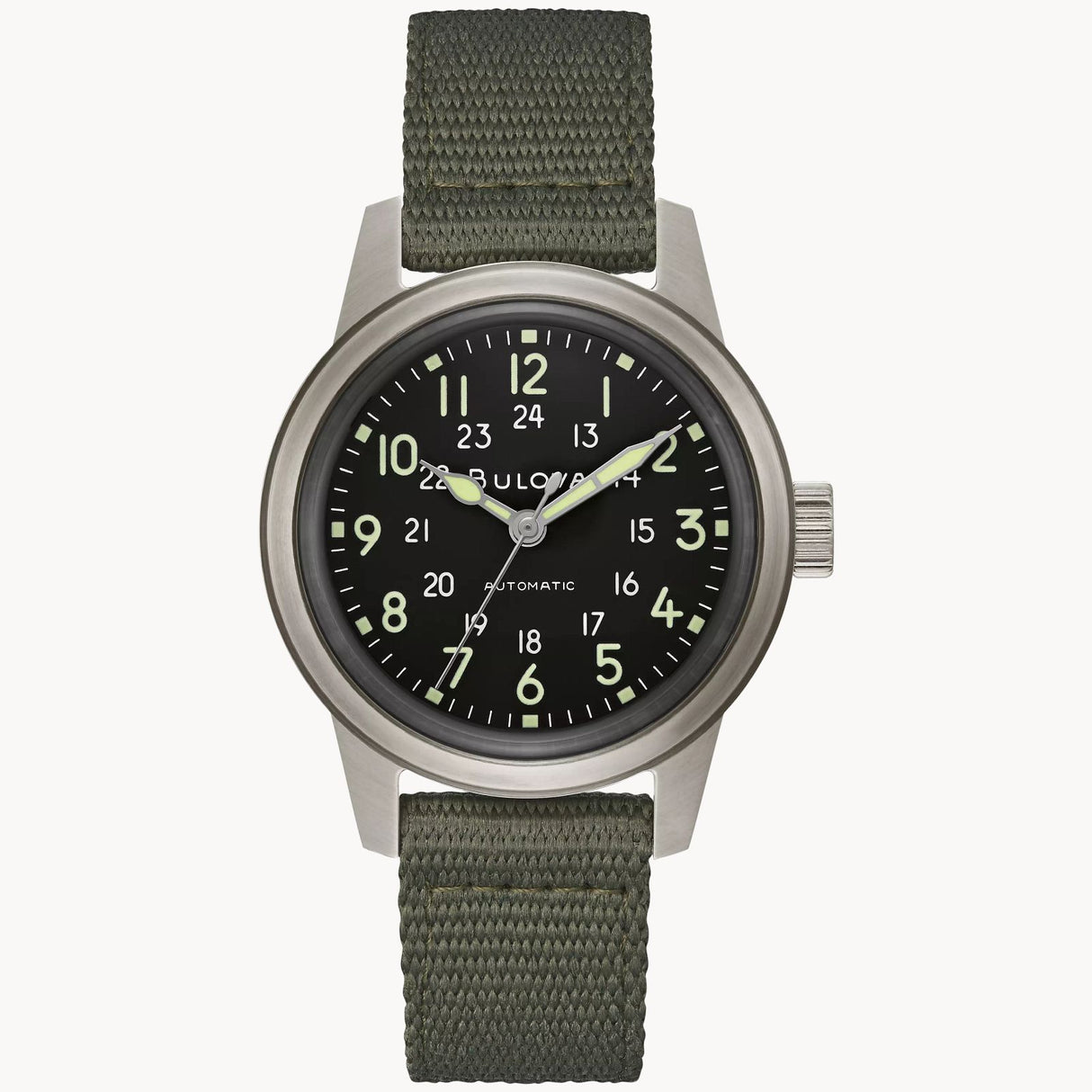 96A259 Bulova Hack Watch de caballero pulsera de tela