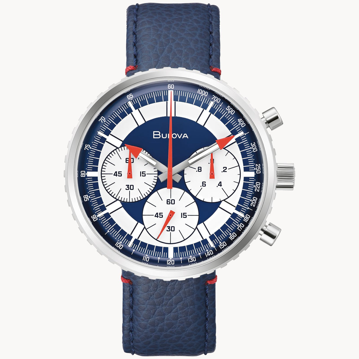 96A283 Bulova Chronograph C de hombre pulsera de cuero