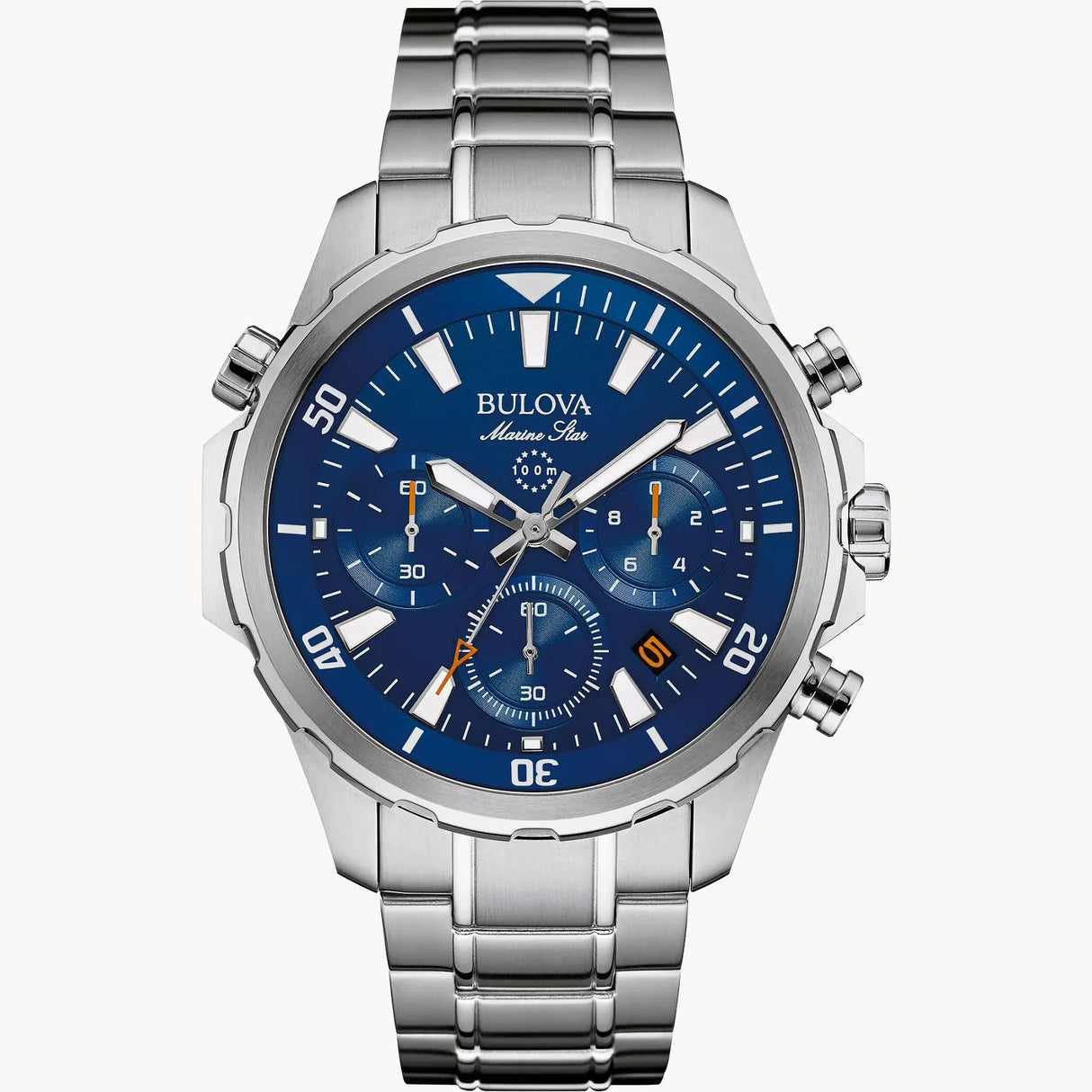 96B256 Bulova Marine Star de caballero pulsera de metal