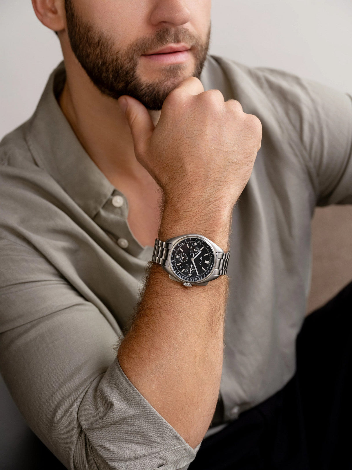 96B258 Reloj Bulova Lunar Pilot de hombre pulsera de metal