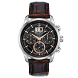 96B311 Reloj Bulova Sutton Big Date de caballero banda de cuero 44 mm