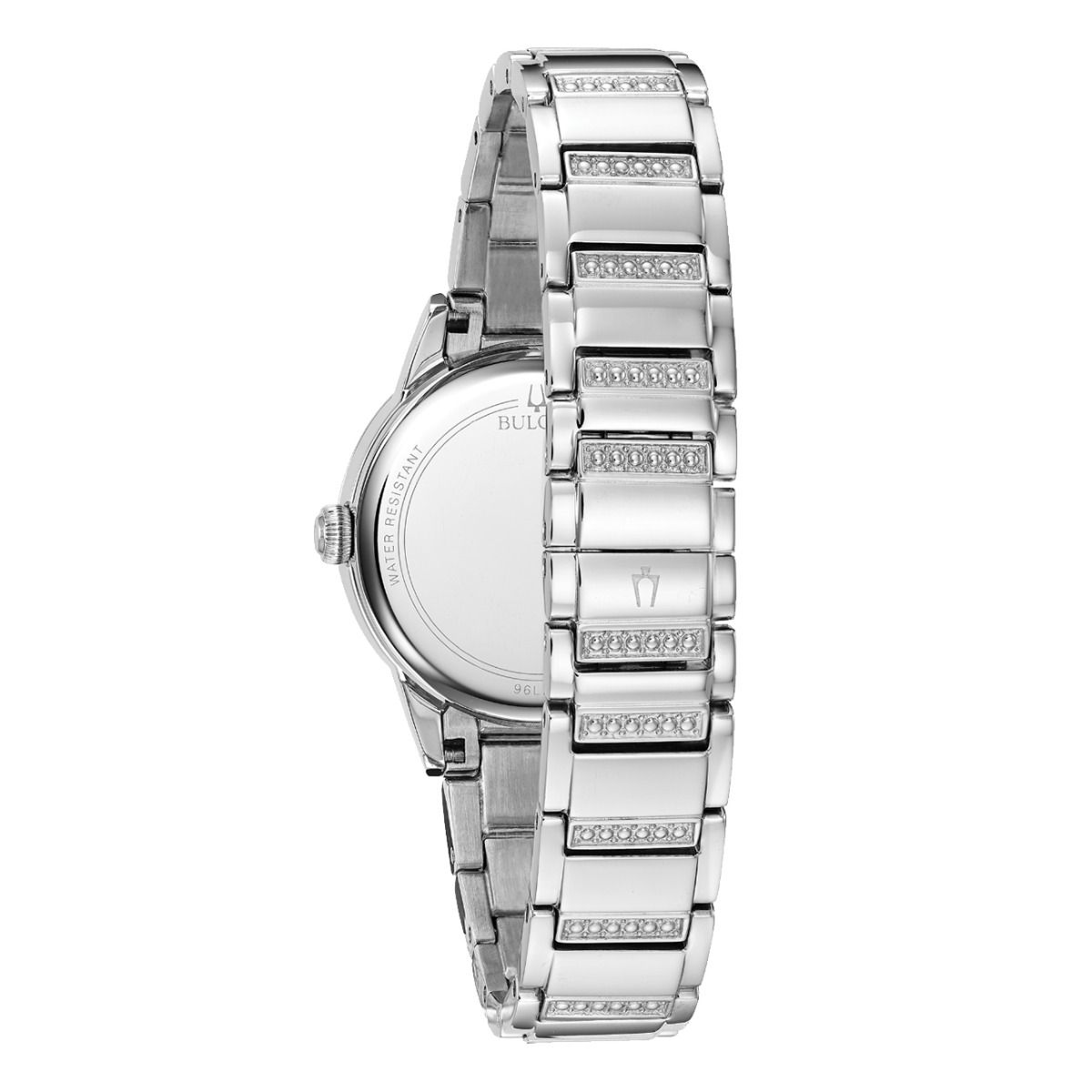 96L260 Reloj Bulova Crystal de dama correa de metal