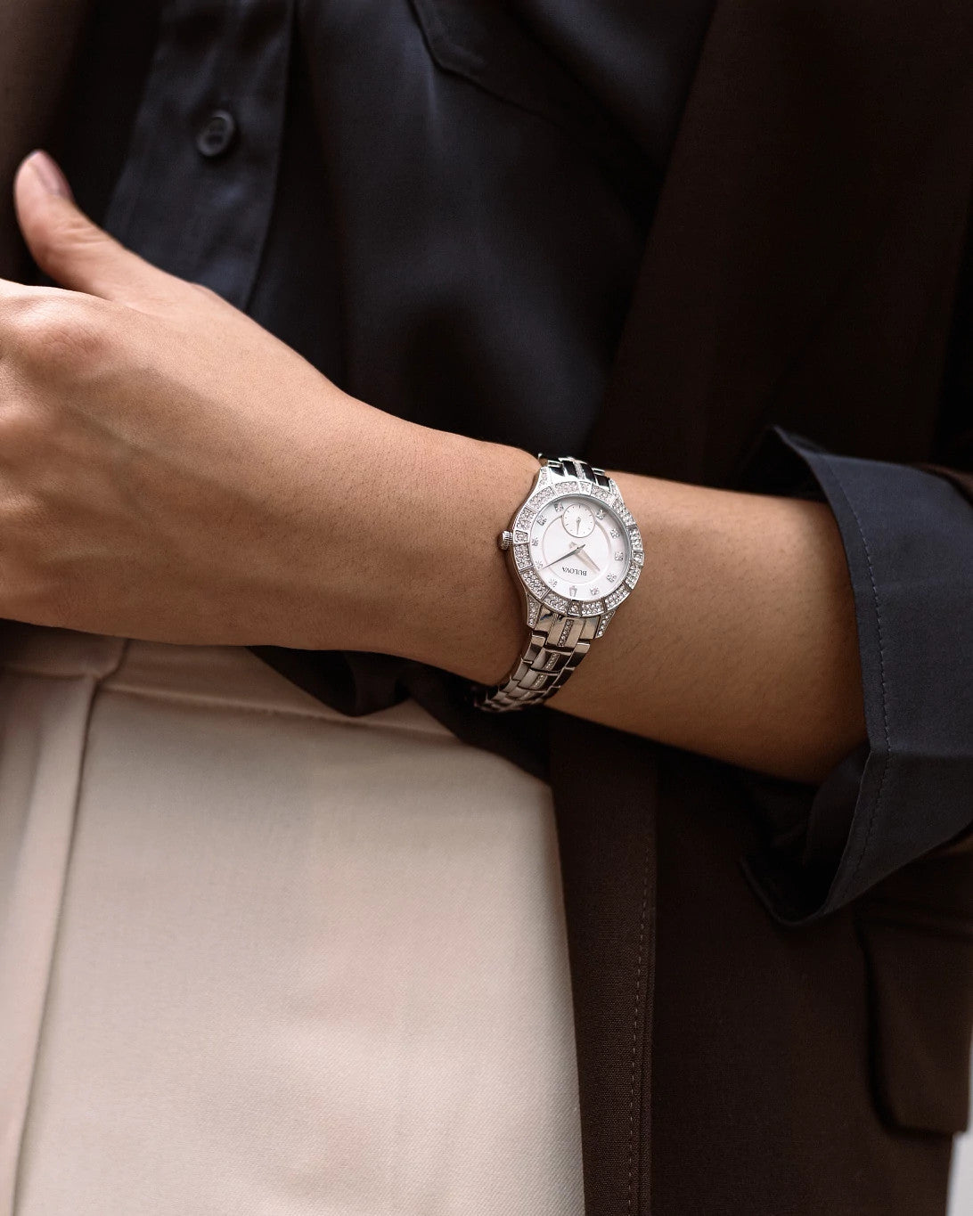 96L291 Reloj Bulova Phantom Crystal de señorita correa de metal