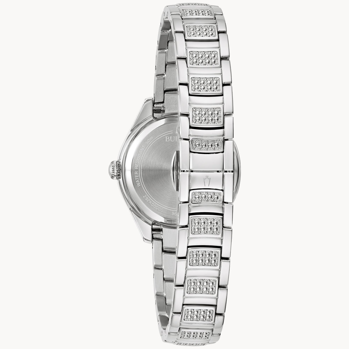 96L311 Reloj Bulova Crystal de dama pulsera de metal
