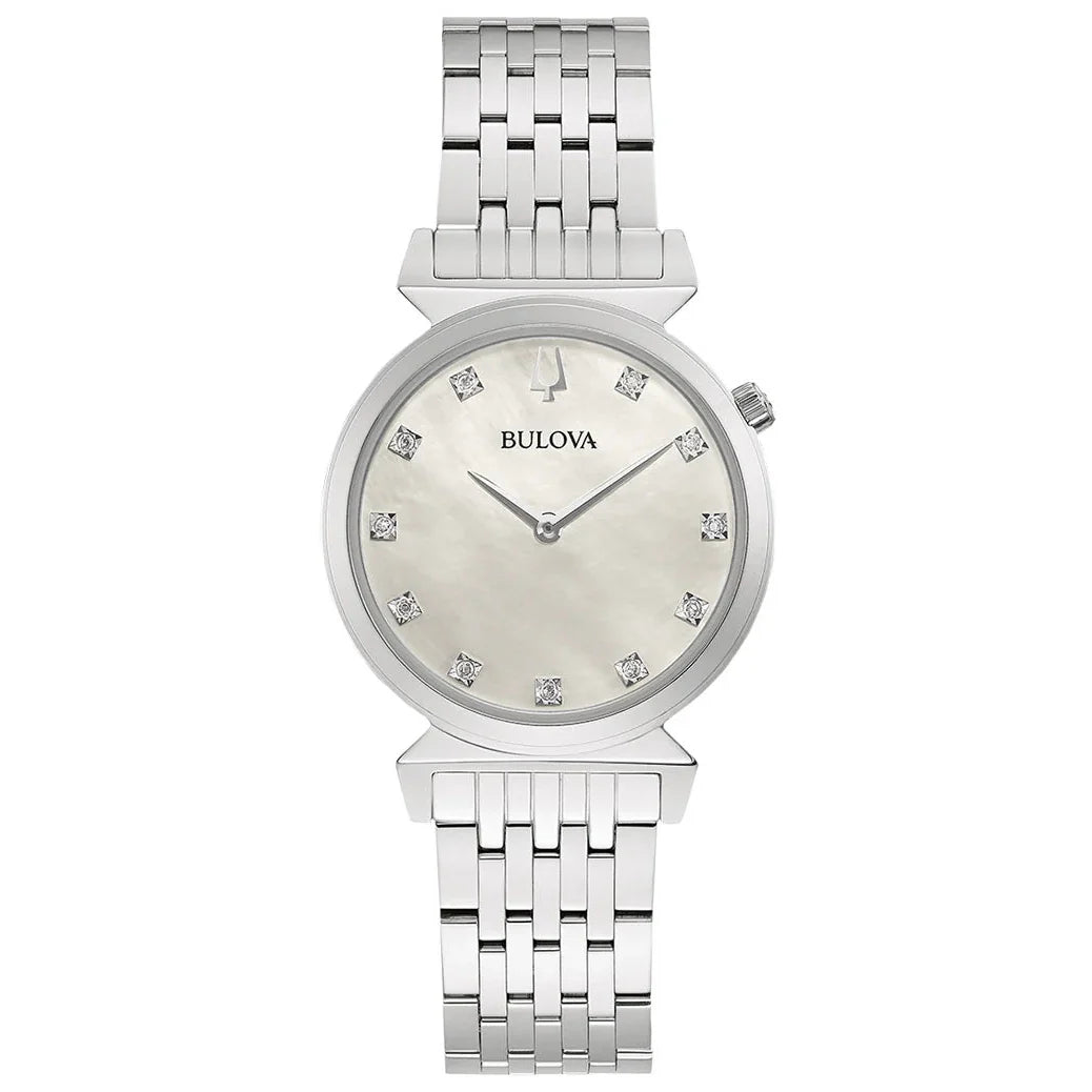 96P216 Reloj Bulova Regatta de dama pulsera de metal 30mm