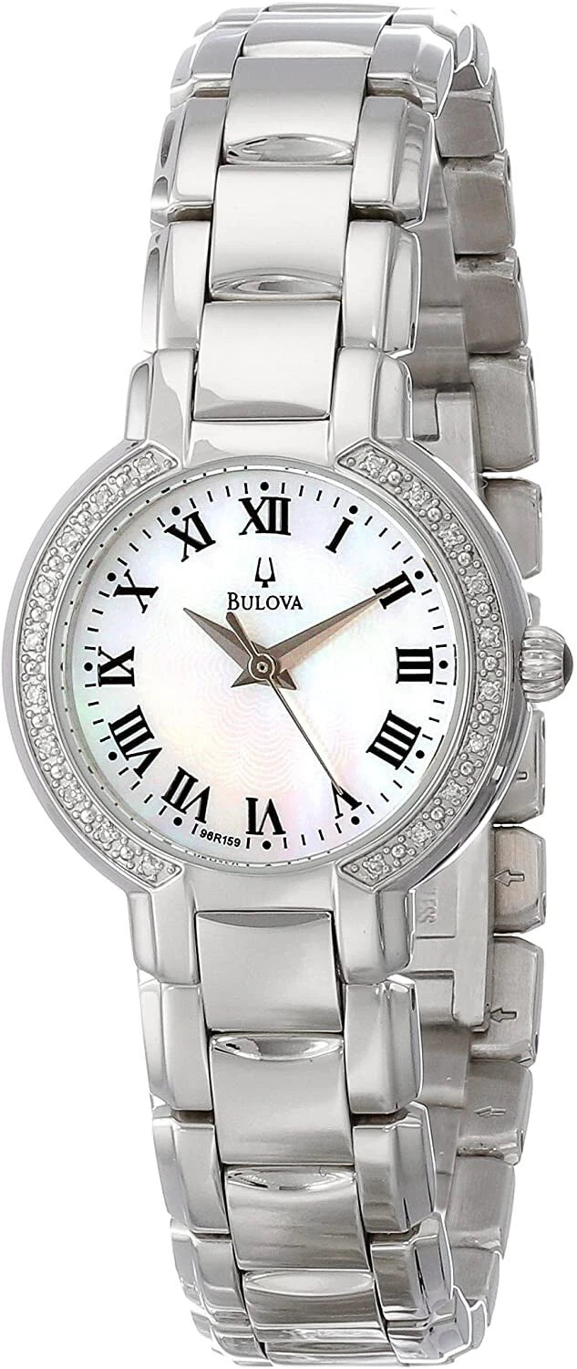 96R159 Reloj Bulova Diamond de dama pulsera de metal 27 mm