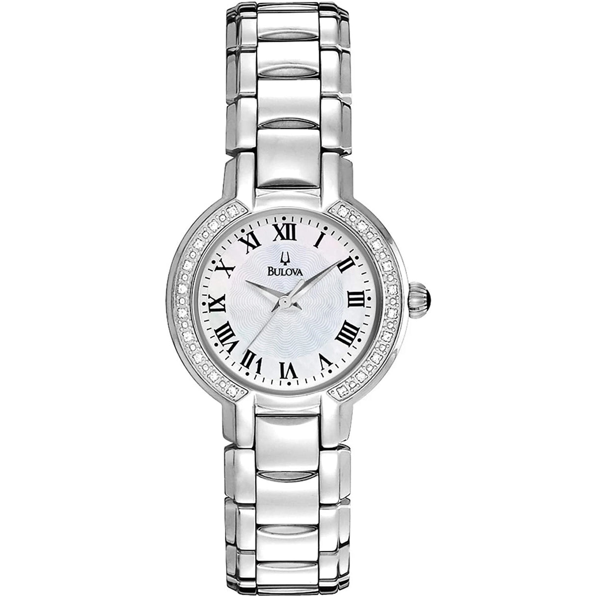 96R159 Reloj Bulova Diamond de dama pulsera de metal 27 mm