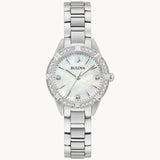 96R253 Reloj Bulova Sutton de mujer banda de acero inoxidable 28 mm