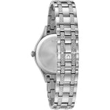 96X145 Reloj Bulova Crystal Mother of Pearl de señorita pulsera de metal 32 mm