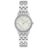 96X155 Reloj Bulova Crystal de señorita pulsera de metal 27 mm