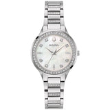 96X162 Reloj Bulova Crystal de mujer pulsera de metal