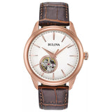 97A133 Bulova Classic de hombre correa de piel