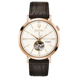 97A136 Reloj Bulova Aerojet de caballero correa de piel 41 mm