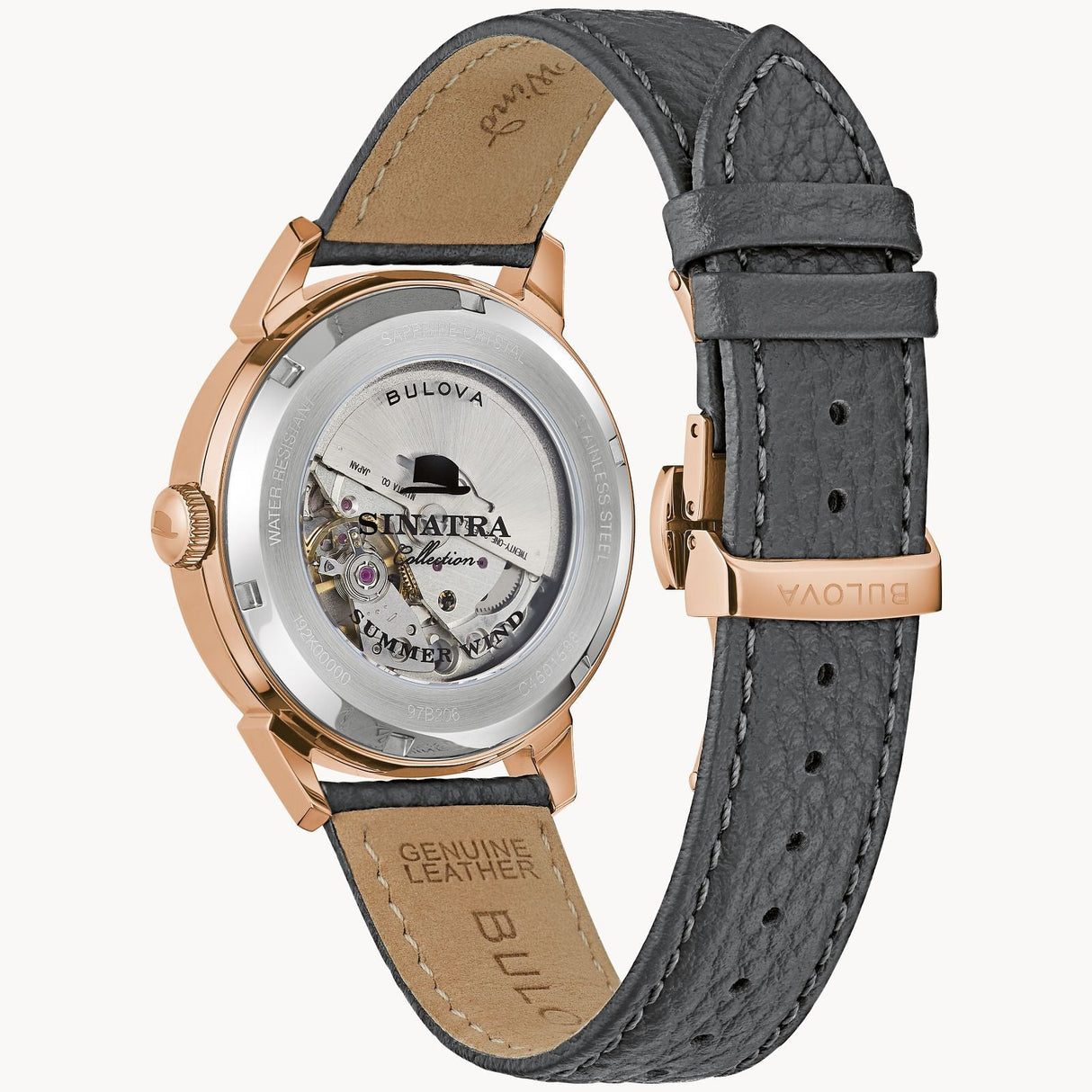 97B206 Reloj Bulova Summer Wind Frank Sinatra de caballero banda de piel
