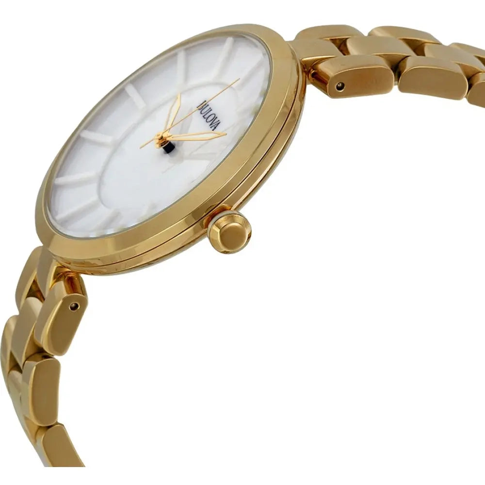 97L142 Reloj Bulova Dress de mujer pulsera de metal 38 mm