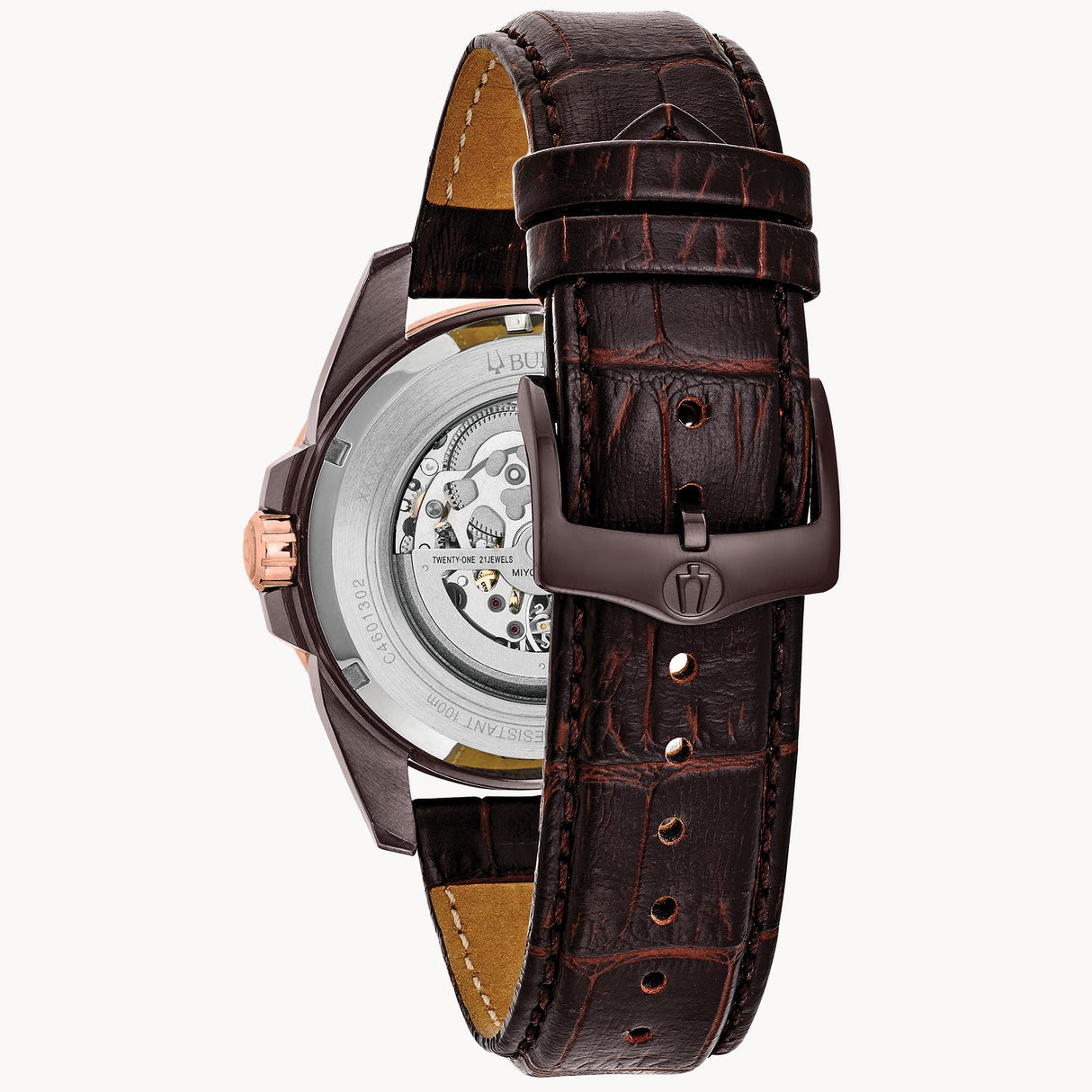 98A165 Bulova Sutton de hombre pulsera de cuero