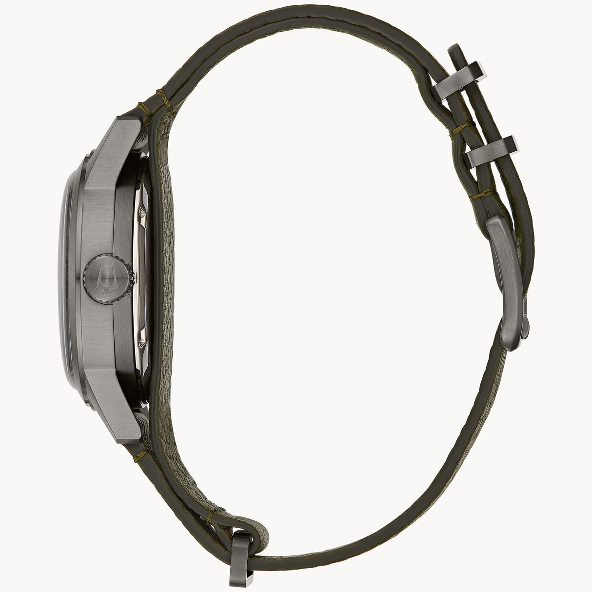 98A255 Bulova Hack Watch de caballero pulsera de cuero