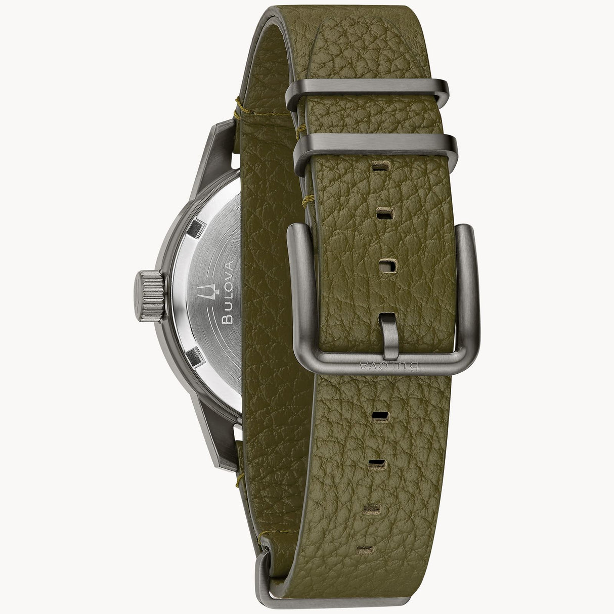 98A255 Bulova Hack Watch de caballero pulsera de cuero