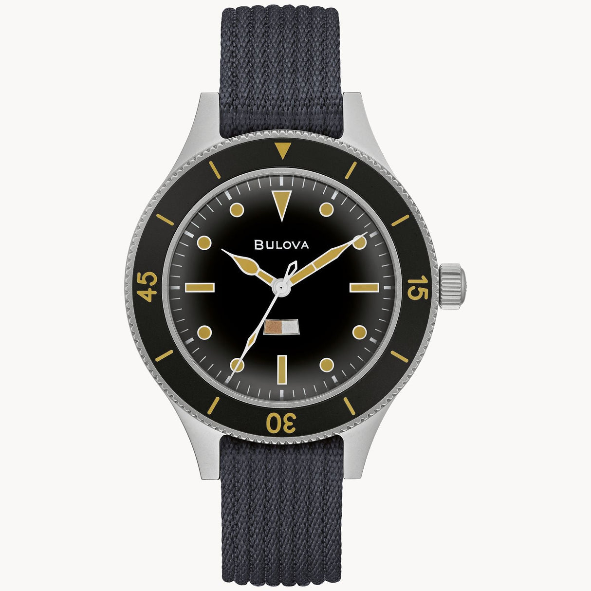 98A266 Reloj Bulova Mil Ships de hombre banda de tela 41mm