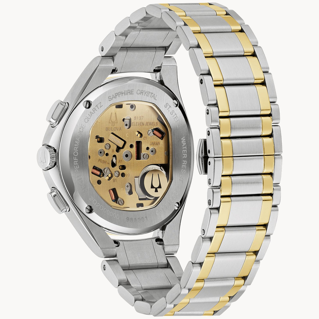 98A301 Bulova Curv de hombre pulsera de metal